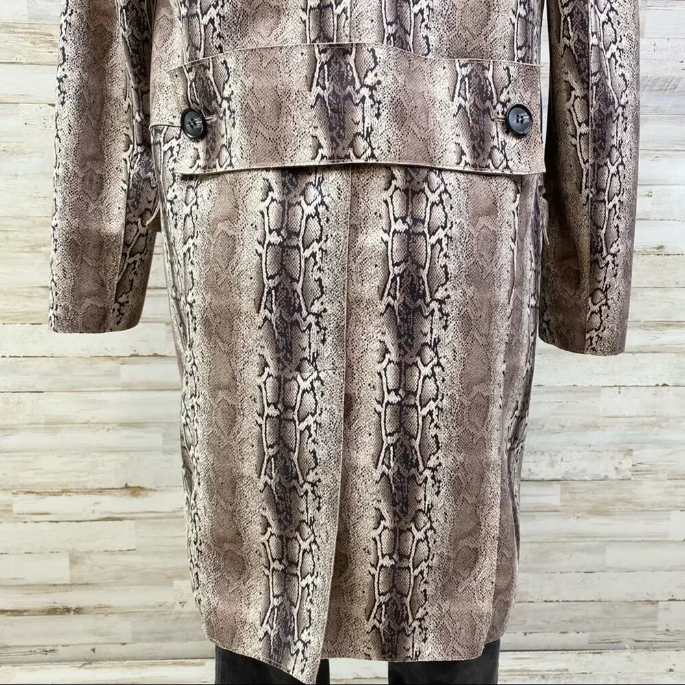 BlankNYC Snake Charmer Faux Suede Jacket Coat Womens Size XS Brown Tan